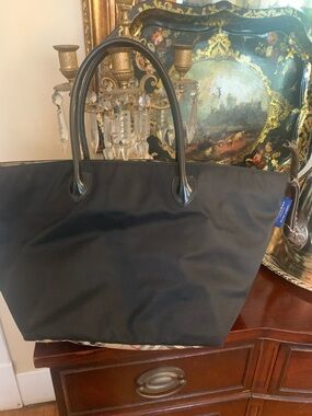 Burberry Blue Label Black Tote with Signature Nova Check Lining